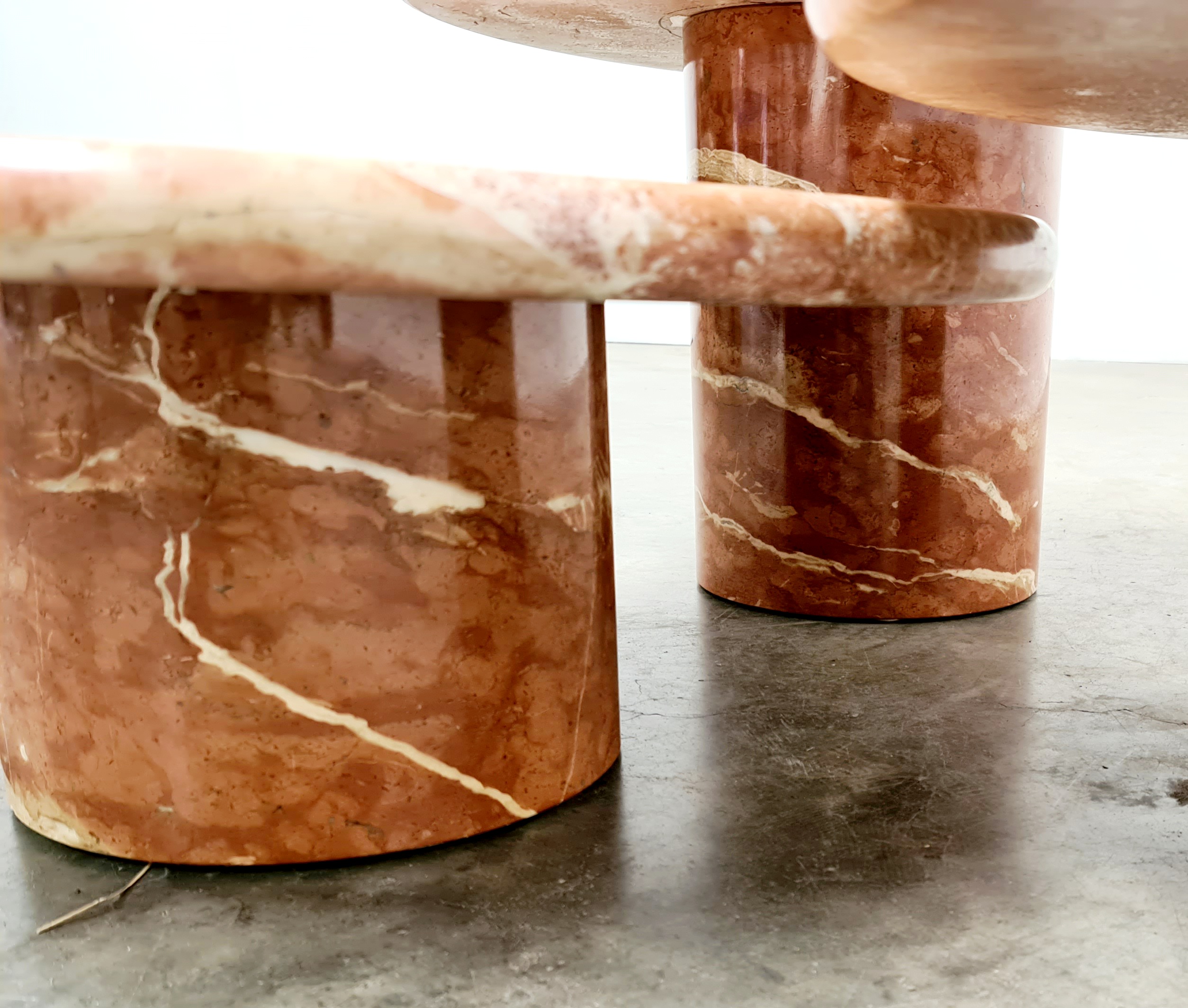 Red marble discount side table