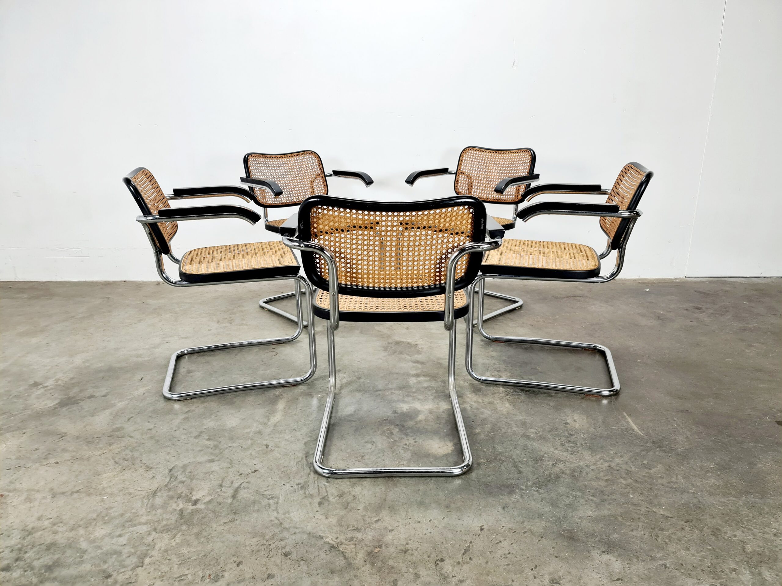 Cesca dining chairs by Gavina, 1970s SitonVintage