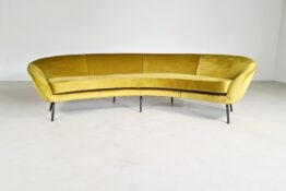 Vintage Italian curved sofa