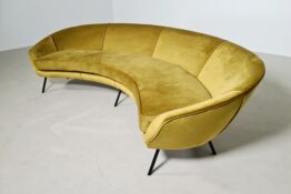 Vintage Italian curved sofa