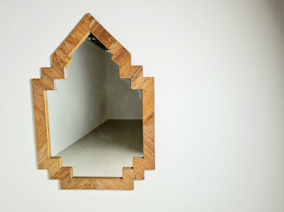 Bamboo mirror by Vivai del Sud, 1970s - Image 2