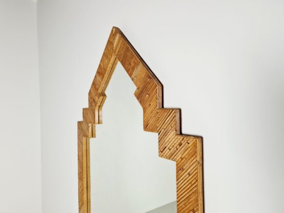 Bamboo mirror by Vivai del Sud, 1970s - Image 5