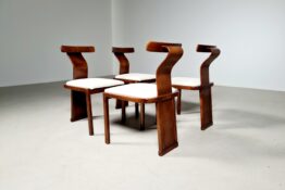 Italian vintage walnut dining chairs Italian vintage walnut dining chairs