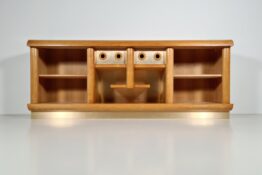 oak and brass sideboard/credenza oak and brass sideboard/credenza
