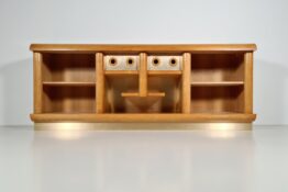 oak and brass sideboard/credenza