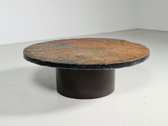 Slate stone coffee table