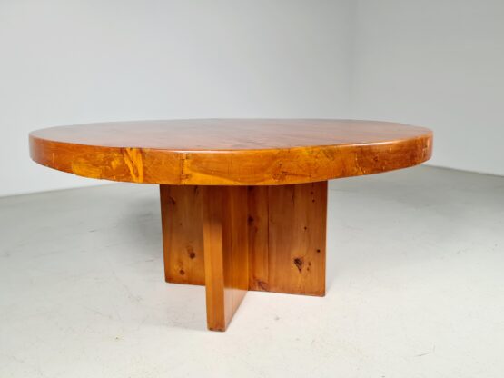 French pinewood dining table