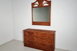 Bamboo stylle Grissinato dresser with mirror Made in Walnut Bamboo stylle Grissinato dresser with mirror Made in Walnut