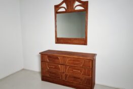 Bamboo stylle Grissinato dresser with mirror Made in Walnut