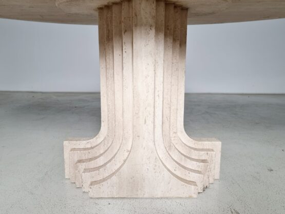 Travertine 'Samo' Dining Table by Carlo Scarpa for Simon Gavina, 1970s - Image 9