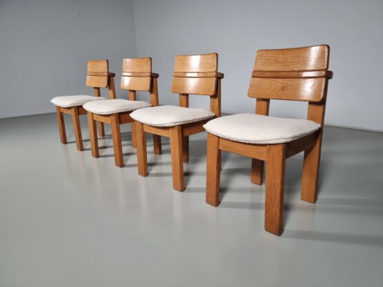 Solid oak dining chairs