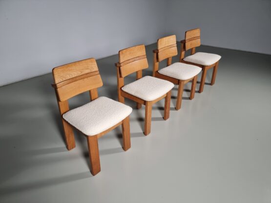 Solid oak dining chairs