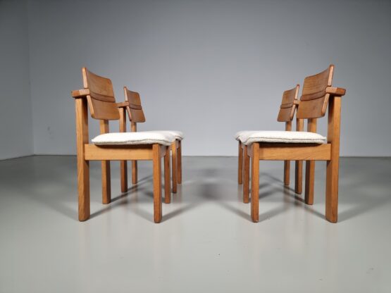 Solid oak dining chairs