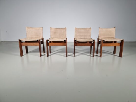 Canvas Monk chairs by Afra & Tobia Scarpa for Molteni, 1970s - Image 5