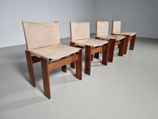 Canvas Monk chairs by Afra & Tobia Scarpa for Molteni, 1970s