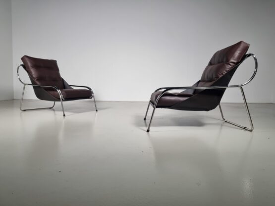 First edition Marco Zanuso Maggiolia lounge chairs for Zanotta, Italy, c1950 - Image 4