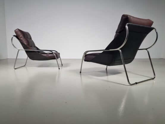 First edition Marco Zanuso Maggiolia lounge chairs for Zanotta, Italy, c1950 - Image 3