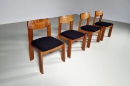 Brutalist solid oak Wood Dining Chairs Brutalist solid oak Wood Dining Chairs