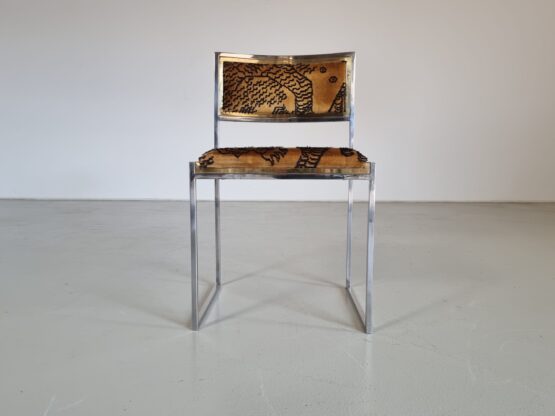Set of 6 Hollywood Regency style Willy Rizzo dining chairs, 1970s - Image 10