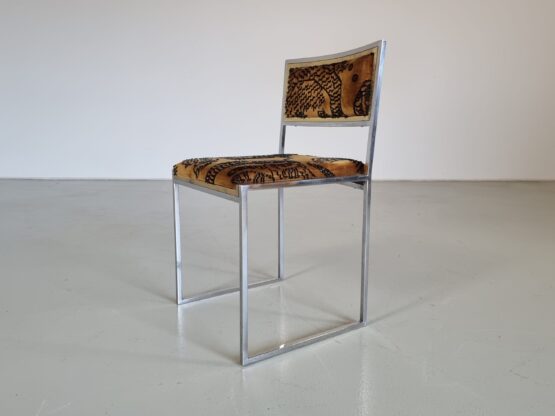 Set of 6 Hollywood Regency style Willy Rizzo dining chairs, 1970s - Image 11