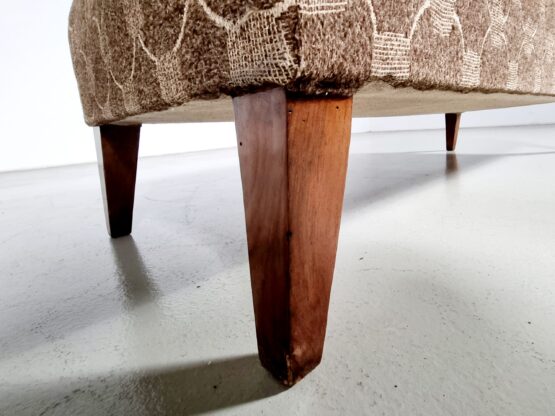 Bench in the manner of Gio Ponti in wood and fabric, 1950s - Image 6