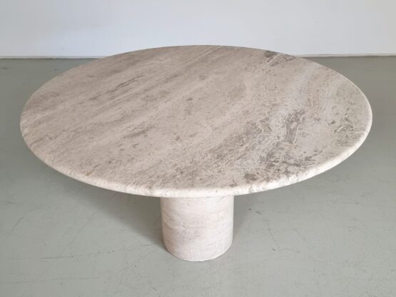 Travertine dining table in the manner of Angelo Mangiarotti for Up&Up, 1970s - Image 3