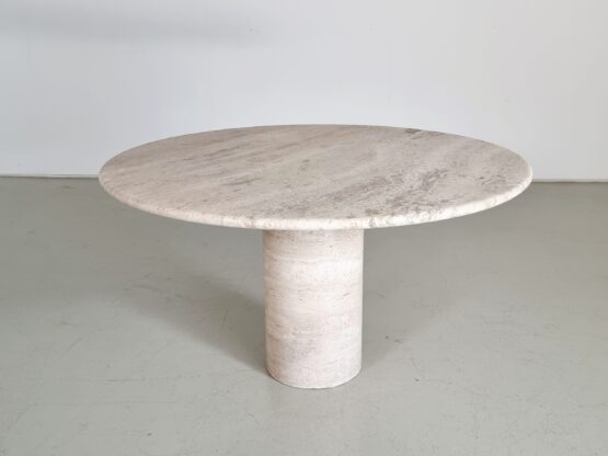 Travertine dining table in the manner of Angelo Mangiarotti for Up&Up, 1970s - Image 2