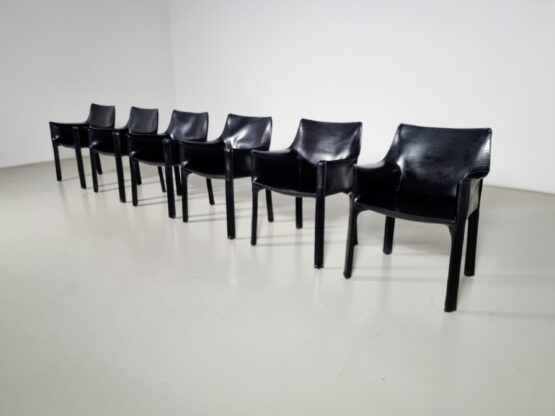 Cassina Cab 413 chairs, Mario Bellini