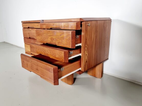 Set of 2 Pierre Chapo "R40" cabinets in solid Elm, France, 1970s - Image 6
