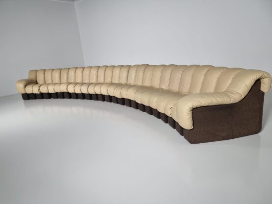 De Sede DS-600 sectional sofa in cream leather, 1970s - Image 2
