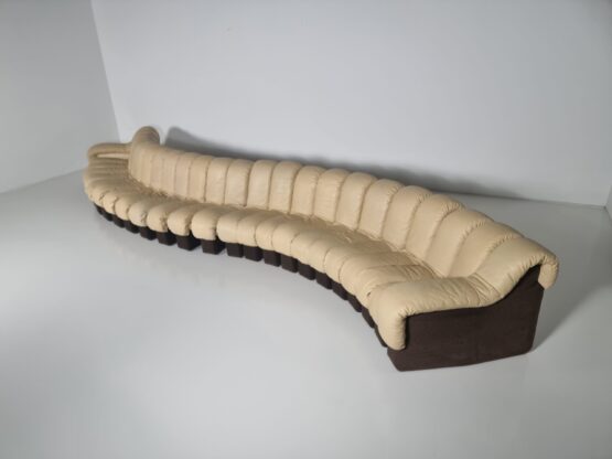 De Sede DS-600 sectional sofa in cream leather, 1970s - Image 5
