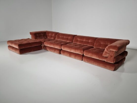 1st edition Mah Jong sofa by Hans Hopfer for Roche Bobois, 1970s