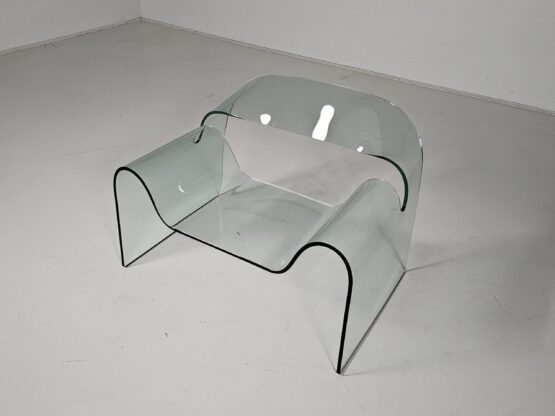 Glass "Ghost" Chair by Cini Boeri for Fiam Italy, 1980s - Image 4