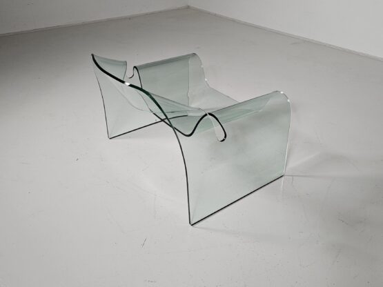 Glass "Ghost" Chair by Cini Boeri for Fiam Italy, 1980s - Image 6