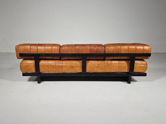 De Sede DS-80 daybed in patchwork cognac leather, 1970s - Image 8