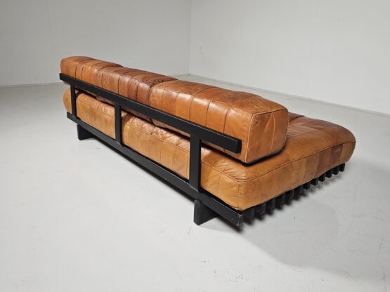 De Sede DS-80 daybed in patchwork cognac leather, 1970s - Image 6