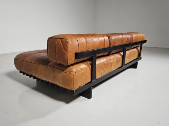 De Sede DS-80 daybed in patchwork cognac leather, 1970s - Image 7