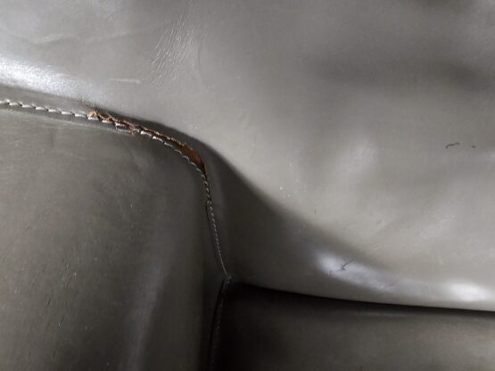 Set of 4 Cassina CAB-414 armchairs in grey leather by Mario Bellini, 1980s - Image 14