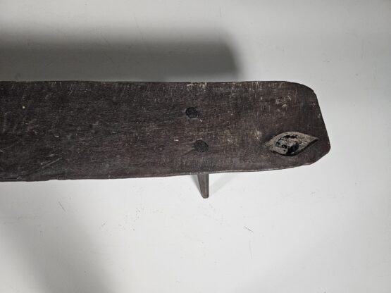 Early 1900 French wabi-sabi style wooden bench, France - Image 9