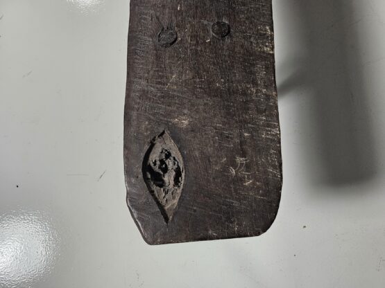 Early 1900 French wabi-sabi style wooden bench, France - Image 6