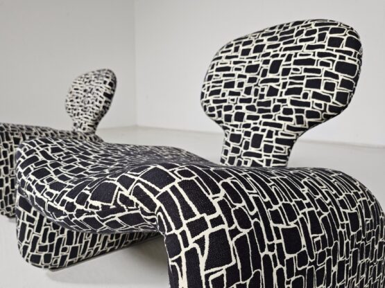 Set of 2 Djinn lounge chairs by Olivier Mourgue, for Airborne, 1970 - Image 9