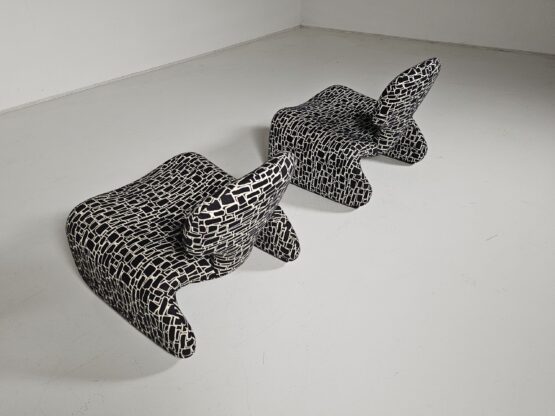 Set of 2 Djinn lounge chairs by Olivier Mourgue, for Airborne, 1970 - Image 7