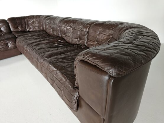 De Sede DS-11 5-seater sofa in brown leather, 1970s - Image 8
