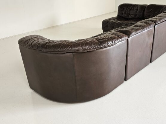 De Sede DS-11 5-seater sofa in brown leather, 1970s - Image 7