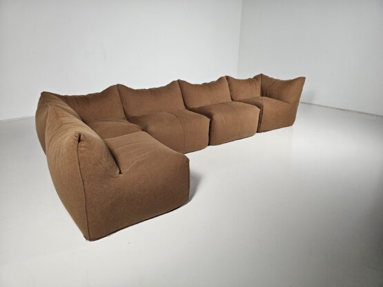 Le Bambole 5-seater Sectional Sofa in brown wool by Mario Bellini for B&B Italia, 1970s - Image 5