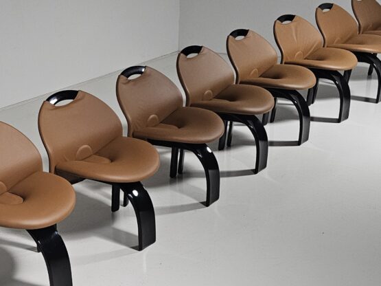 Set of 10 'Sail' dining chairs by Giovanni Offredi for Saporiti, 1973 - Image 3