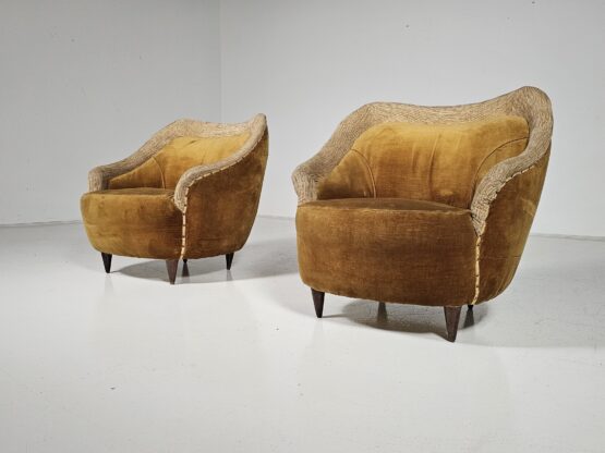 Gio Ponti style Italian Armchairs