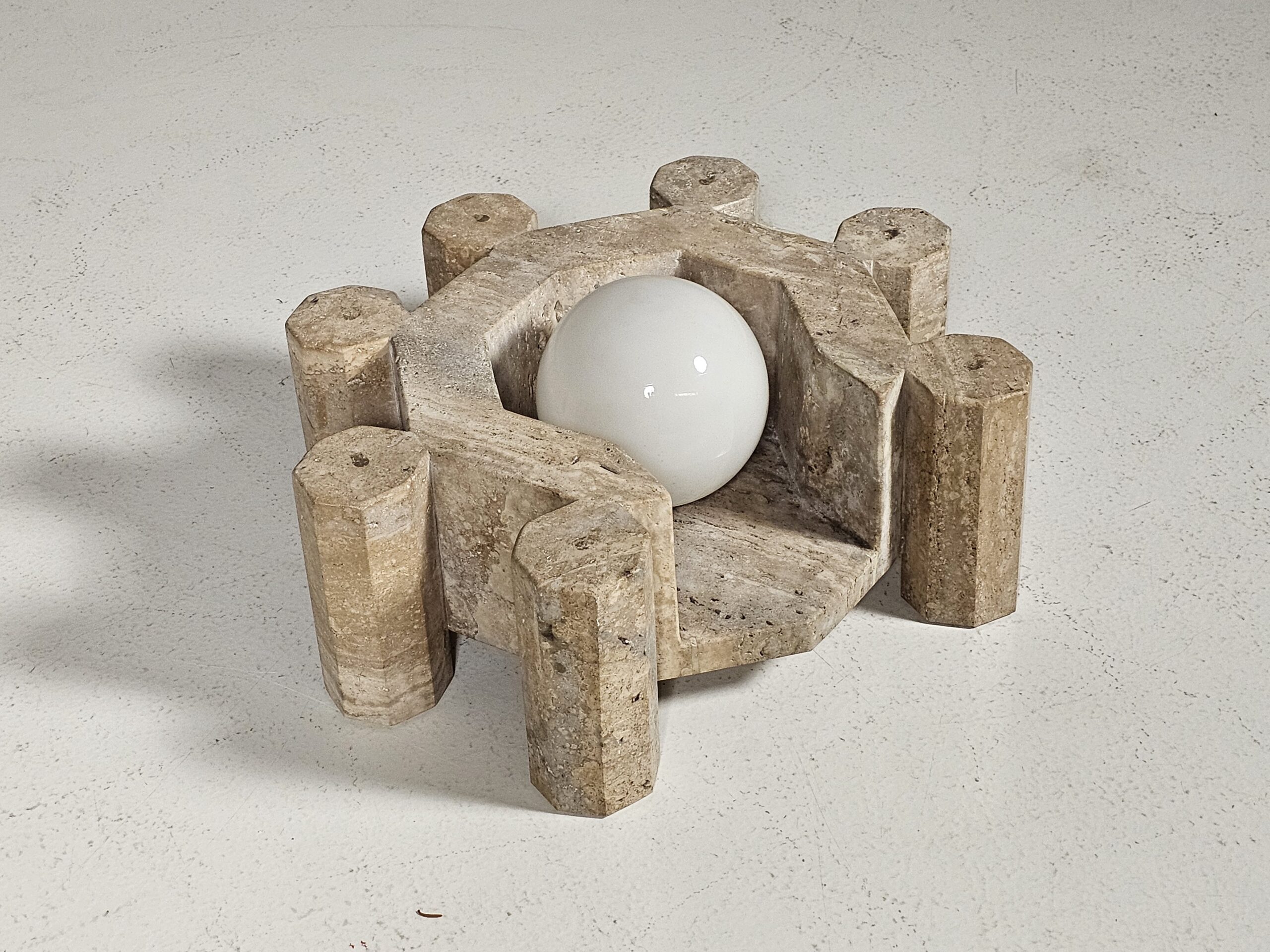 Travertine table lamp