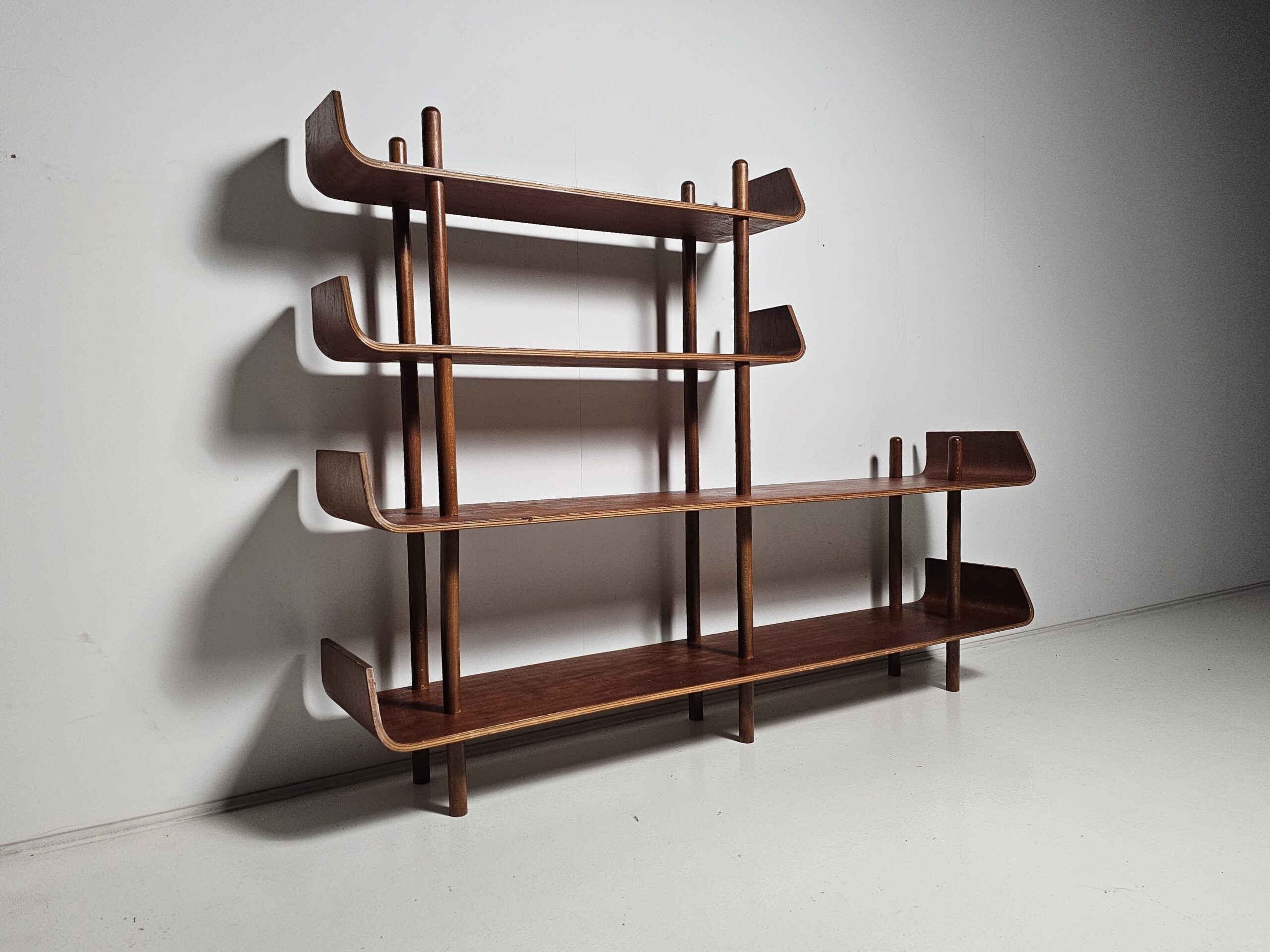 Willem Lutjens Teak Bookcase for Den Boer Gouda