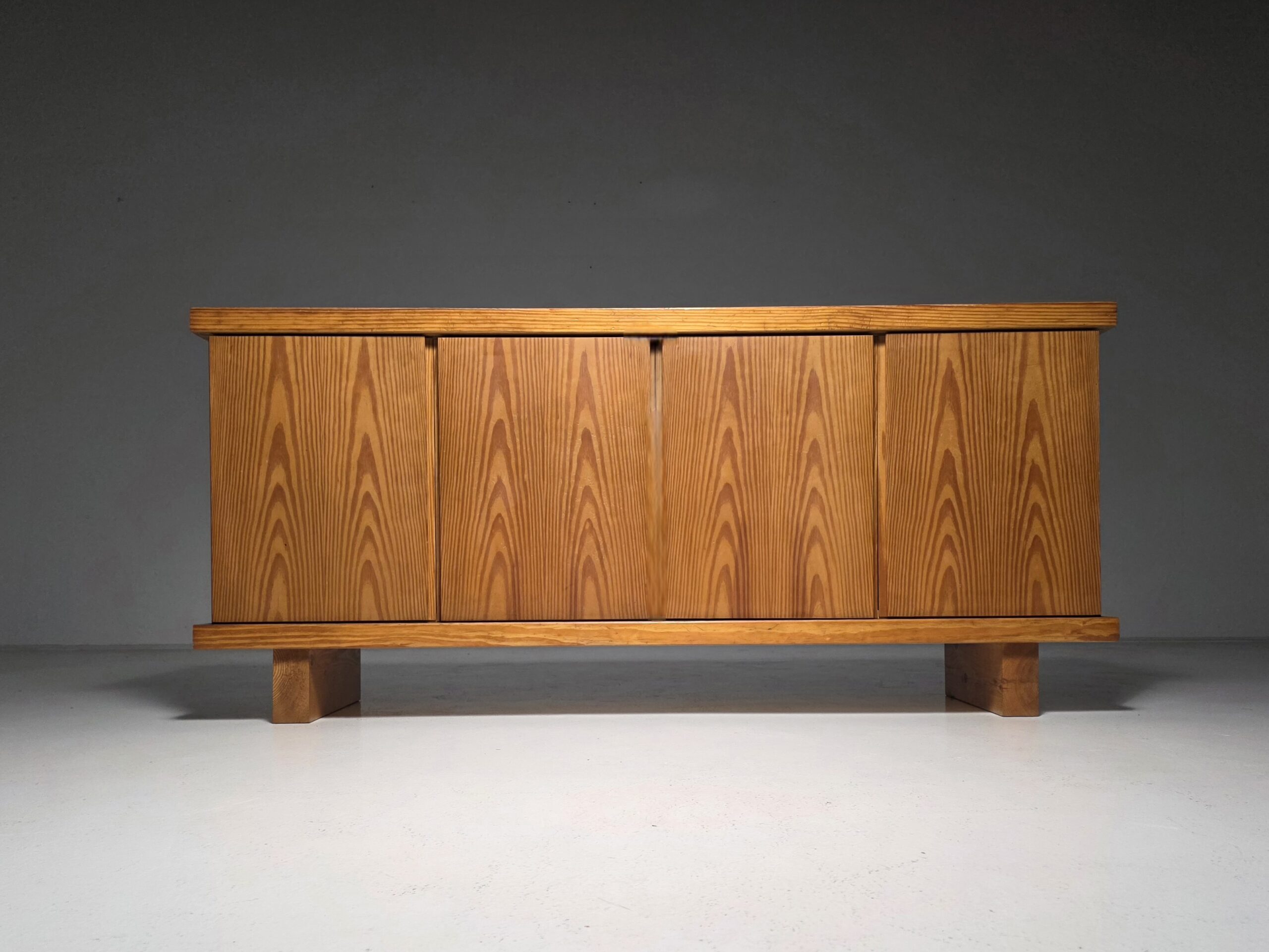 Vintage solid pine wood sideboard